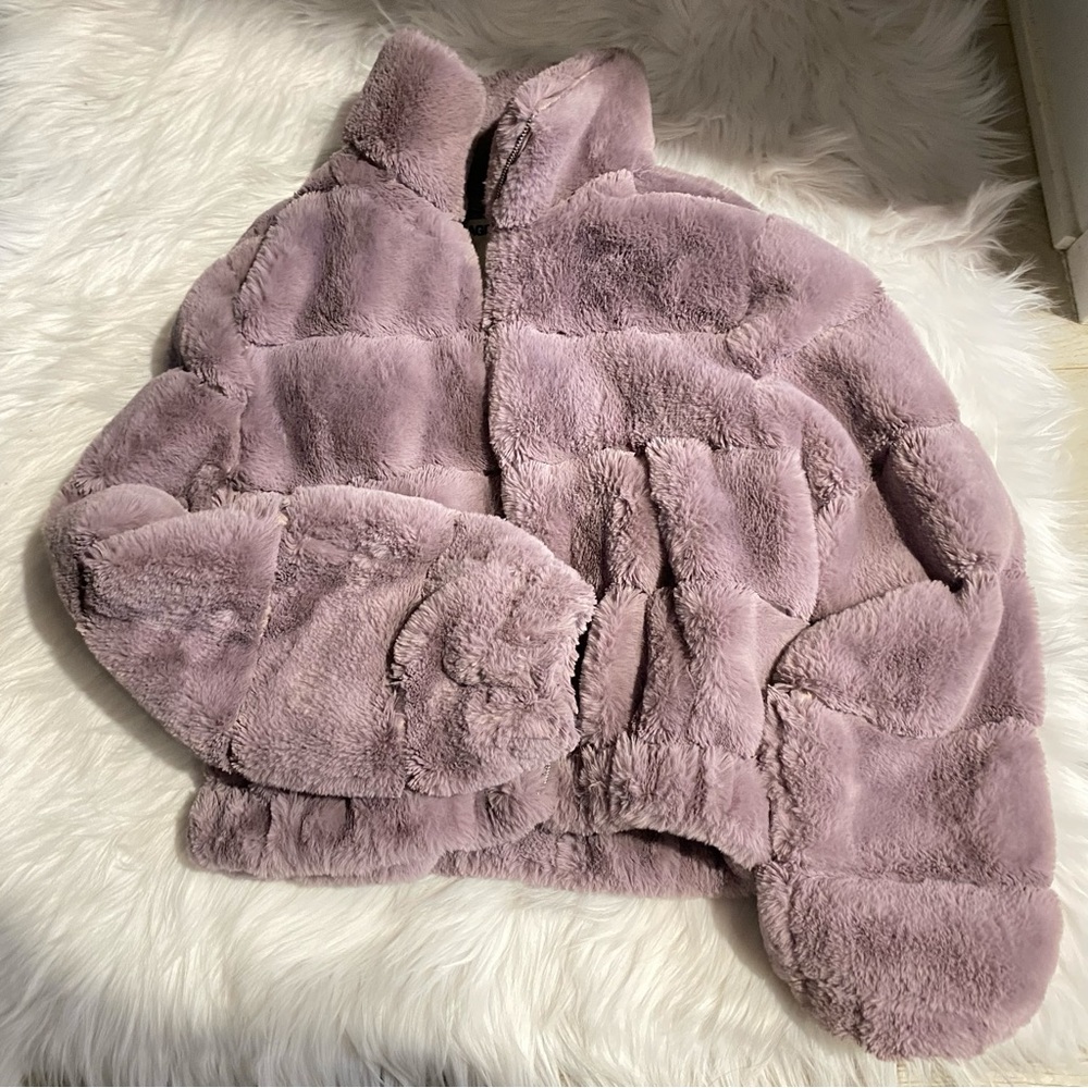 Dynamite Purple faux fur jacket